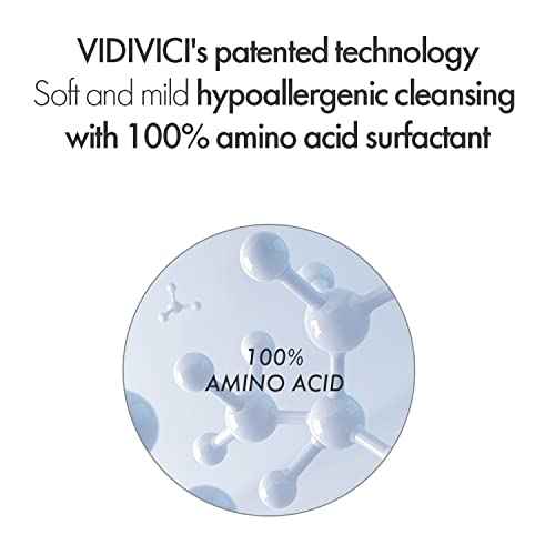 VIDIVICI Mild Amino Facial Foam ? Hypoallergenic Face Wash with Amino Acid and Cica ? Calming and Moisturizing Foaming Cleanser for Sensitive Skin ? Fragrance Free Foam 3.72oz.
