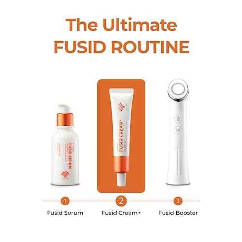 Fusid Cream Plus (1.58oz) - Moisturizer Face Cream for Daily Hydration, Even Skin Tone. Korean Moisturizer for Face with Fusiderm, Peptides, Vitamin C.