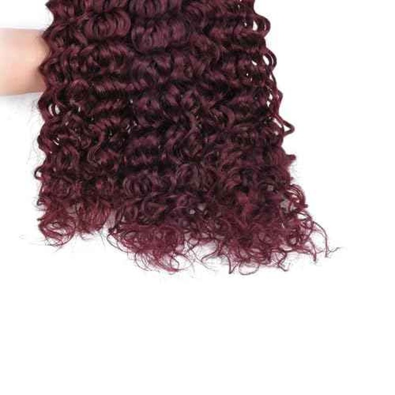 #99J Bundles Human Hair Water Wave Bundles 24 Inch Burgundy Water Wave Bundle Unprocessed Brazilian Virgin Weave Hair 1 Bundle 50 Gram Per Bundle