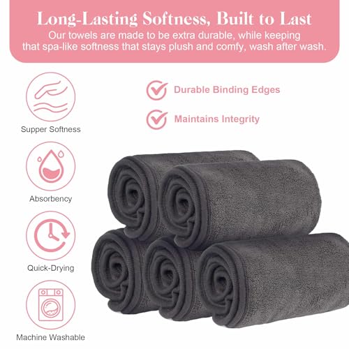 12 Pack Soft, Thick Spa Towels - Microfiber Facial Towels for Professional Estheticians