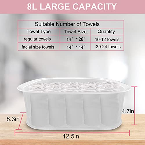 Pink Towel Steamer with Quickly Heating in 5 Mins Auto Off Timer Spa Towel Steamer for Personal Use at Home
