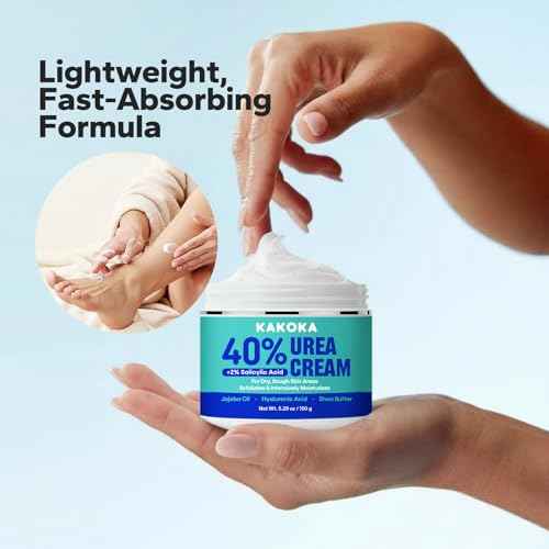 Urea Cream (5.29 Oz), Urea Cream 40 Percent with 2% Salicylic Acid, Foot Cream for Dry Cracked Heels and Feet, for Exfoliation, Skin Barrier Repair & Intensive Hydration