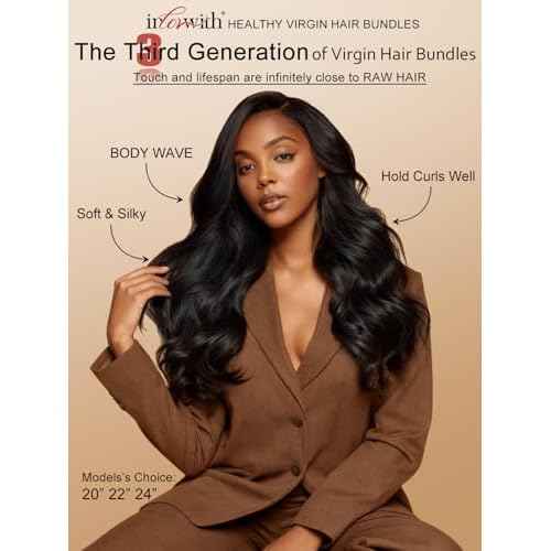 inlovwith 30 Inch Bundles Human Hair Body Wave, 100% Unprocessed Brazilian Virgin Hair Single Bundle, Selected Healthy Human Hair Bundles for Women