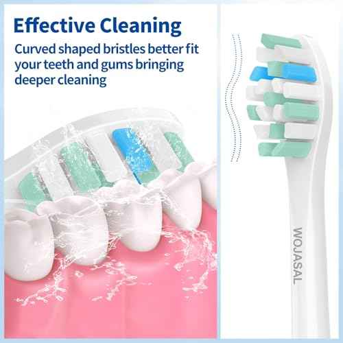 Replacement Brush Heads Compatible with Philips SoniCare Electric Toothbrushes, Dupont Bristles for Effective Cleaning, Snap-on System, 8 Pack, White