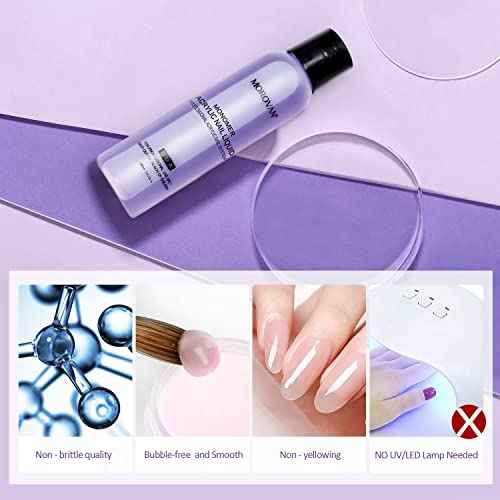 Morovan Monomer Acrylic Nail Liquid Professional Liquid Monomer Nail System For Acrylic Nail Extension Carving MMA-Free Non-Yellowing Formula