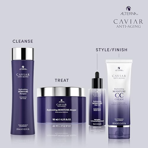 Alterna Haircare CAVIAR Anti-Aging Replenishing Moisture Hair Oil 1.7 oz | Lightweight, Revives and Nourishes Hair | Increased Shine and Softness | Heat Protectant and Frizz Control