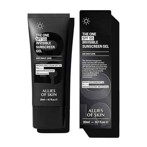 Allies of Skin Daily Face Sunscreen SPF 50, Travel Size | Zero White Cast Lightweight Formula | Dermatologist Tested Under Makeup Primer| Water-Resistant & PA++++ Broad Spectrum UVA/UVB (0.7 oz)
