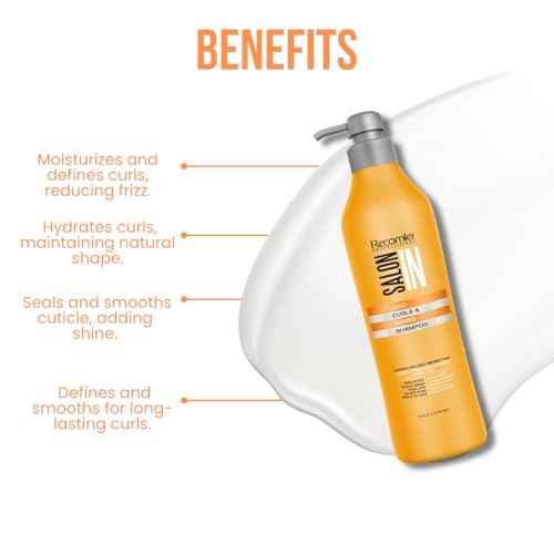 Salon In by Recamier Shampoo + Conditioner Bundle ? Hydrating & Curl Defining Hair Treatment with Keratin for Curly Hair