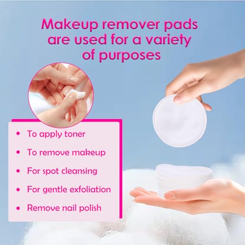 2000 PCS Ultra Soft Cotton Rounds, White, Double-Layered, Hypoallergenic, Lint-Free, 20 Pack with 100 Count Each, Premium Facial Cleansing Pads for Makeup Removal