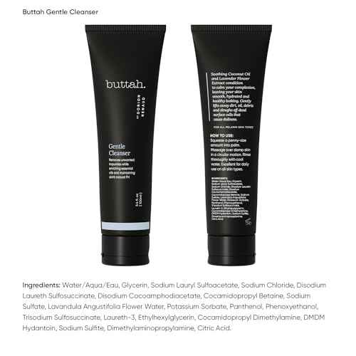 Buttah Skin by Dorion Cleanse + Vibe Brush Kit | Vibe Cleansing Face Brush | Buttah Facial Cleanser 3.4oz | 2-Speed Sonic Pulsating - Gentle Exfoliation - Water Resistant