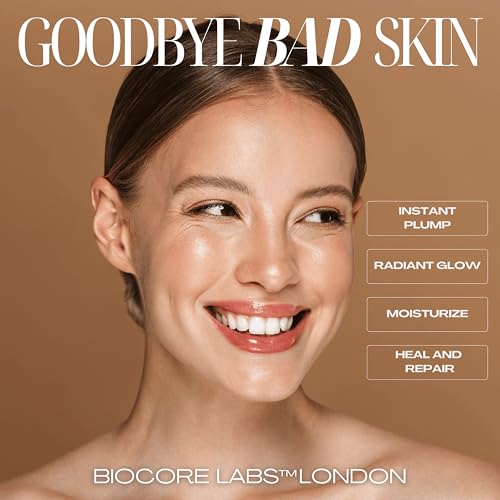 Advanced 3 IN 1 SNAIL MUCIN SUPER SERUM infused with FACELIFT Peptide by BIOCORE LABS¢â Plumping,Moisturizing,Healing Serum for face 100ml 3.38 FL. OZ.