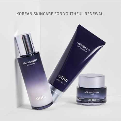 O HUI Age Recovery Cream | Korean Skin Care | Visibly improve the look of wrinkles, firmness and elasticity | Face Moisturizer | Korean Skin Care | Peptide, Glycerin, Shea Butter | Collagen Support