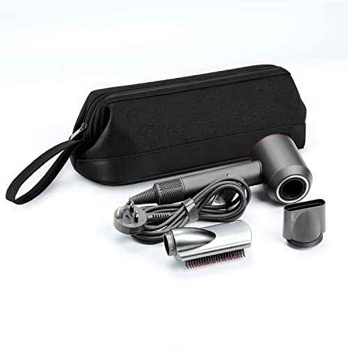 Airwrap Travel Case for Dyson/Shark Flexstyle, Travel Pouch for Complete Styler and Attachments, Travel Bag for Hair Dryer (Black)