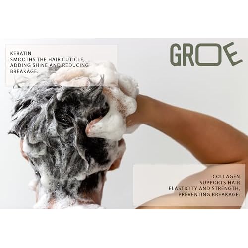 GROE ROSEMARY Anti-Thinning Biotin Hair Growth Shampoo (16.6oz) Natural & Vegan, Sulfate-Free, CLINICALLY TESTED Effective Results, Women & Men