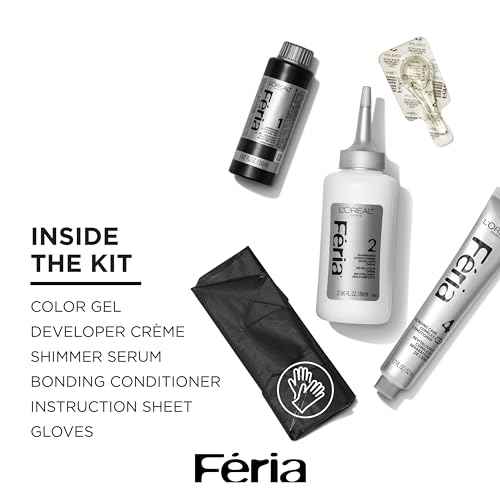 L¡¯Oreal Paris Feria Multi-Faceted Shimmering Permanent Hair Color, High Intensity Hair Dye for 3X Highlights, 42 Burgundy Blush, 1 Hair Dye Kit