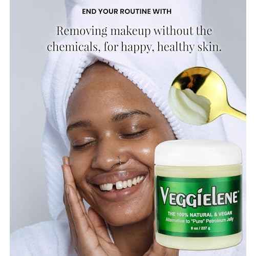 Beesaluxe Veggielene - 100% Natural, Vegan & Hypoallergenic Alternative to Petroleum Jelly - Unpetroleum - Lips, Hands, Baby, Makeup Remover and More (8 Ounce)
