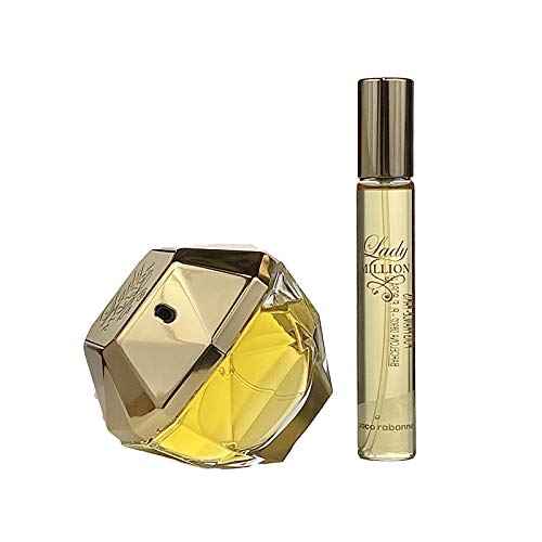 Paco Rabanne Lady Million 2-Piece Set for Women, (2.7 Oz Eau De Parfum Spray + 0.67 Oz Eau De Parfum Spray)