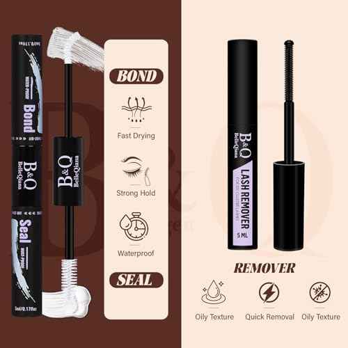 B&Q Brown Lash Clusters Kit Natural Mochalash 01, Wispy Eyelash Clusters Kit C-Curl Cluster Eyelash Extensions 8-16mm Fake Eyelashes Lash Extension Kit for Everyday Beginner Friendly(Mochalash 01 Set)