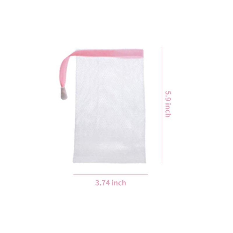 Andiker Soap Bag Soft for Shower, Soap Pouch Saver with Drawstring for Foaming and Drying,Hangable (7 pcs mesh soap bag)
