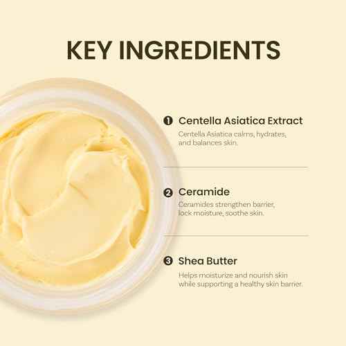 ONGREDIENTS Deep Calming Cream | Daily Face Moisturizer for Dry, Sensitive Skin | Centella Asiatica, Ceramide, Soothing, Skin Barrier, Hydrating | Fragrance-Free, Korean Skincare 1.69 fl Oz