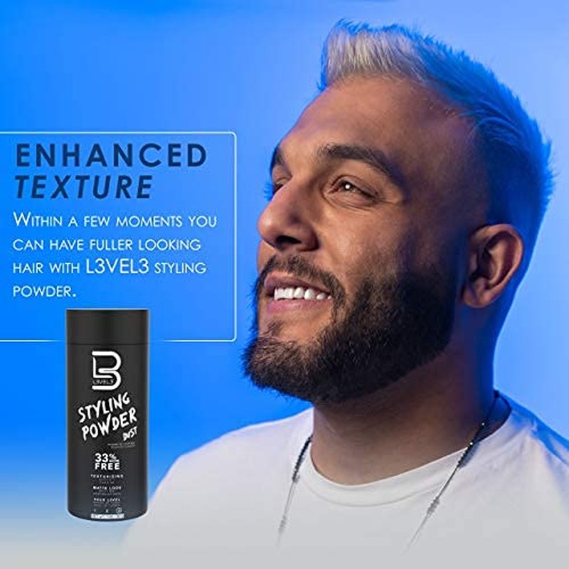 Level 3 Styling Powder - Natural Look Men's Hair Powder | Easy Application, No Grease (60g)