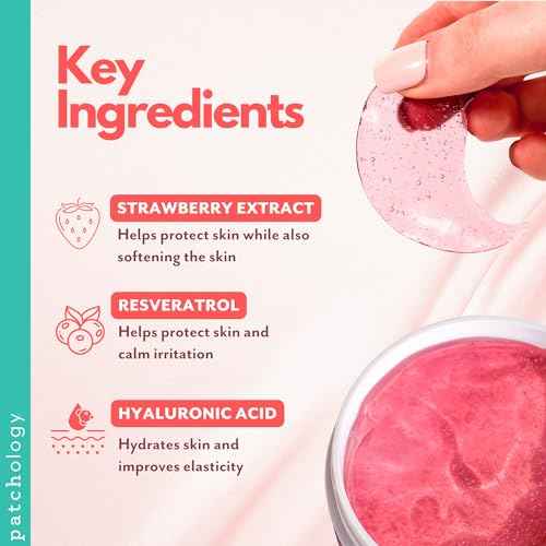 Patchology Serve Chilled Ros? Eye Gels - Eye Patches for Puffy eyes & Dark Circles, Gel Eye Patches, Under Eye Mask w/Hyaluronic Acid, Eye Treatment Products & Mini Beauty Products (15 Pairs/Jar)
