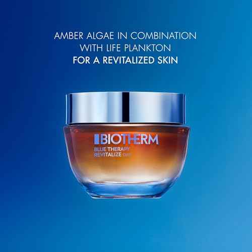 Biotherm Blue Therapy Amber Algae Revitalize Day Cream, Anti-Aging Moisturizer for Dehydrated and Mature Skin with Amber Algae, Nourishing and Firming Formula for a Glowing Complexion, 1.7 Fl. Oz.