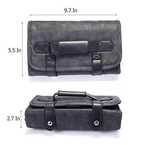 PERFEHAIR Professional Hair Stylist Scissor Cases - Hair Cutting Barber Grooming Shear Tools Holder Pouch Carrying Bag, PU Synthetic Leather, Black
