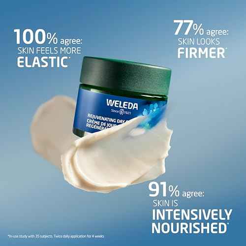 Weleda Face Care Rejuvenating Day Cream, 1.3 Fluid Ounces, Plant Rich Moisturizer with Blue Gentian and Edelweiss