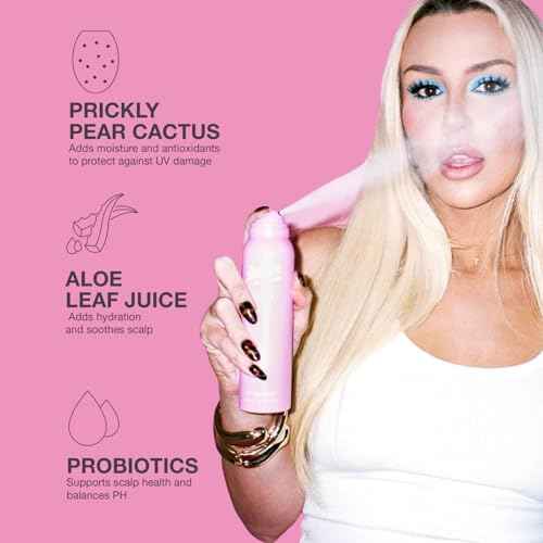 Jeff's Barbershop x Tana Mongeau Dry Shampoo, Clear Dry Shampoo Hair Spray, No White Residue, Talc Free, All Hair Types, 4.1 fl oz