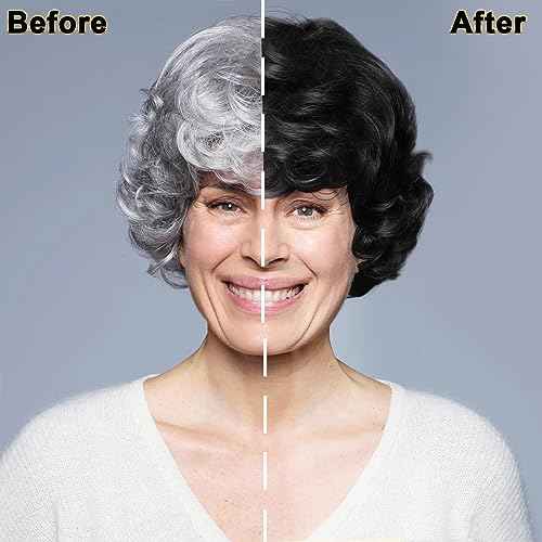 IIIMEIDU Black Hair Dye Shampoo 3 in 1 for Gray Hair, Herbal Ingredients Shampoo Black Hair Dye for Women Men, Grey Coverage Shampoo 500ml