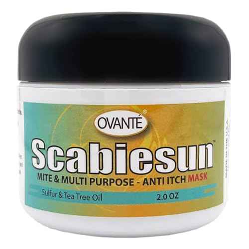 Scabiesun Multipurpose Face and Body Mask for Skin Itching, Rushes, Redness, Irritation. Soothing & Healing Ointment in 2 oz JAR.