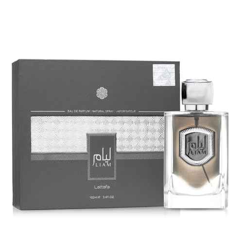Lattafa Liam Grey Eau de Parfum Spray for Unisex, 3.4 Ounce