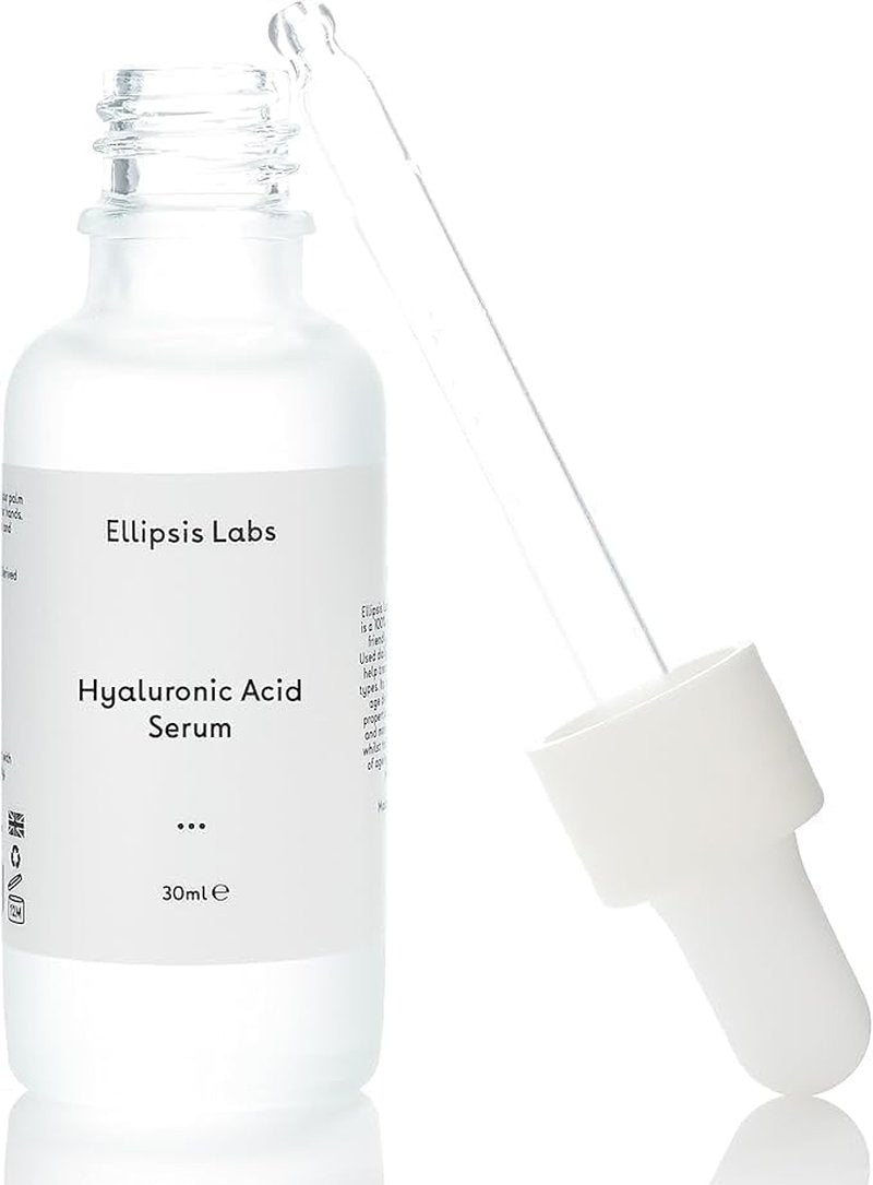 Ellipsis Labs Hyaluronic Acid Serum - Vegan Facial Serum for Intense Hydration & Elasticity, 1 Fl Oz