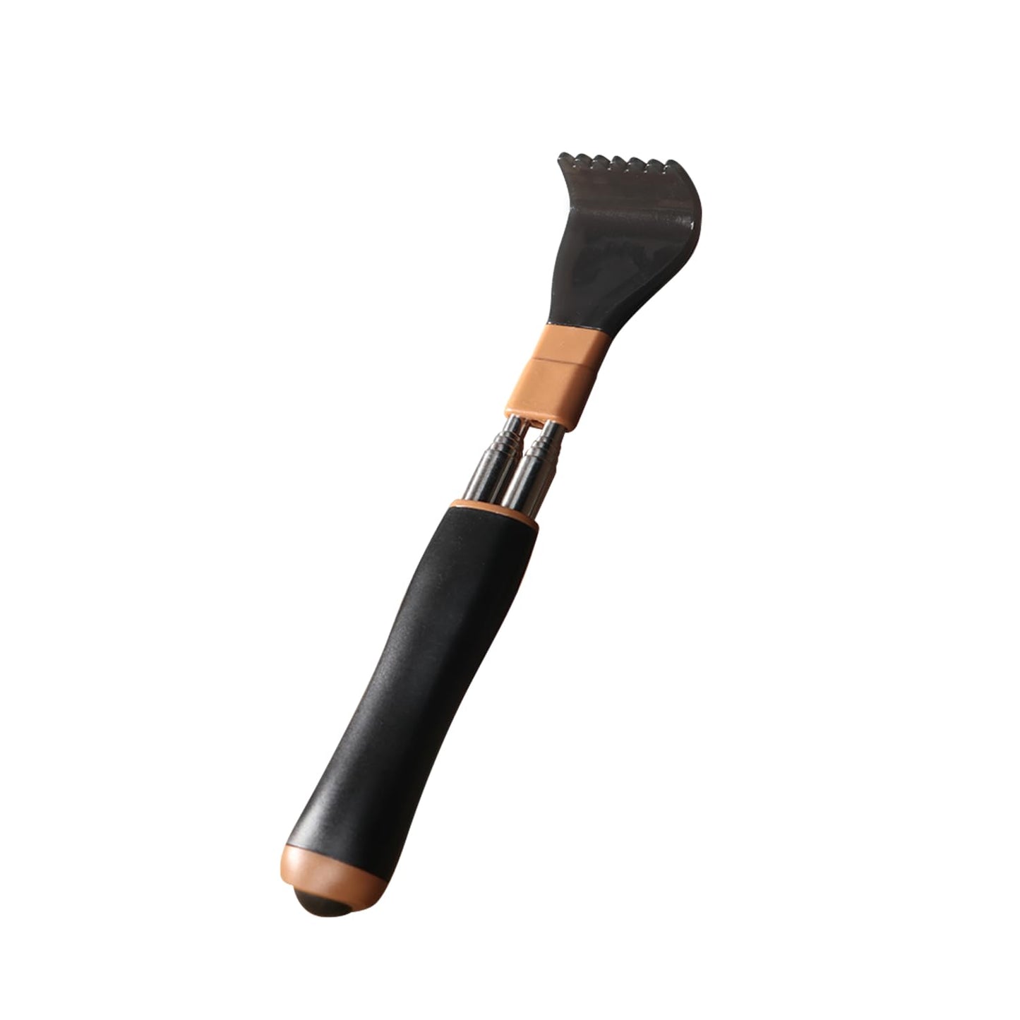PEXOMEDO Portable Extendable Double-Pole Back Scratcher（8.3-21.3in），Hand Massager for Scratching Itches, Strong and Sturdy,Good Practical and Novel Gifts for Friends and Family. (Black, 1 Pack)