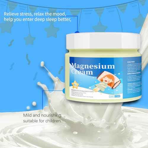 Magnesium Lotion for Kids,Natural Calming Cream for Restful Sleep,Relaxation,and Sensitive Skin Support,Recharge & Restore with Pure Magnesium Cream,Help You Sleep Peacefully(3.53 Fl Oz)