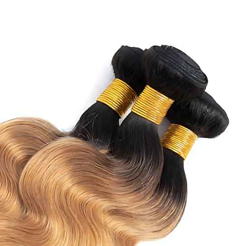 Honey Blonde Bundles 1B27 Ombre Bundles 20 22 24 Inch Blonde Body Wave Human Hair Bundle Double Weft Brazilian Unprocessed Virgin Hair