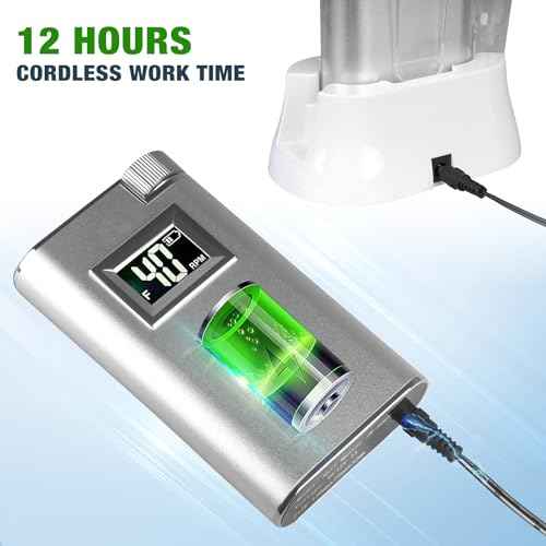 Nail Drill Professional, HoMove 2-in-1 40,000 RPM Cordless Nail Drill Rechargeable, Powerful Efile Nail Drills for Gel Dip Acrylic Nails/ Nail Art Salon/ Home Use