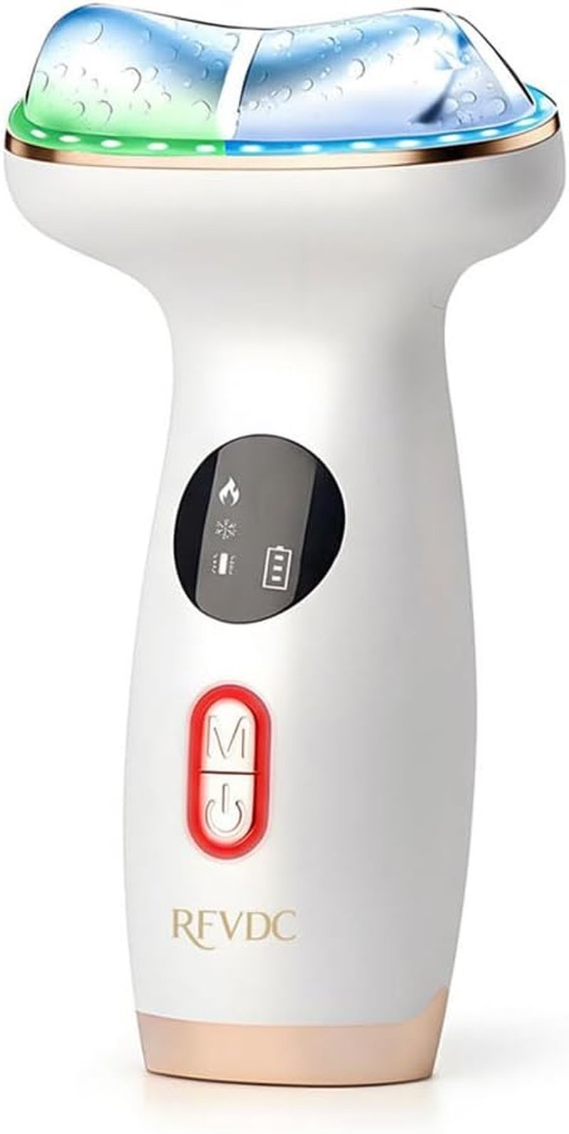 Gua Sha Facial Neck Massager - 7-in-1 LED Red Light Depuffer Tool for Contouring & Firming | Hot & Cold Electric Wand