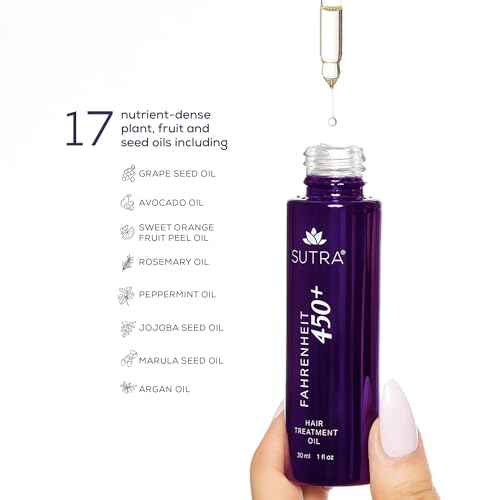 SUTRA Fahrenheit?450+ Multi?Purpose Oil for Hair, Skin & Scalp | Heat Protection to 450?¡ÆF | Frizz Control, Shine & Deep Hydration ? Face, Body & Pre?Shampoo Treatment