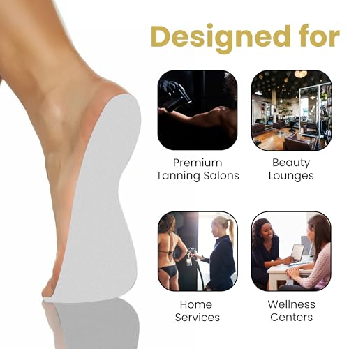 120 Pairs Premium Feet Pads for Spray Tanning ? Disposable Spray Tan Feet Pads ? Easy-to-Use Foot Protectors Designed for Salons and Mobile Spray Tanning Professionals