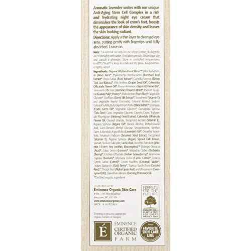 Eminence Lavender Age Corrective Night Eye Cream, 1.05 Ounce