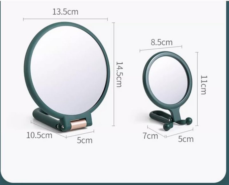 Handheld Magnifying Mirror - 1X/5X Double-Sided Folding Design | Adjustable Handle for Travel & Makeup