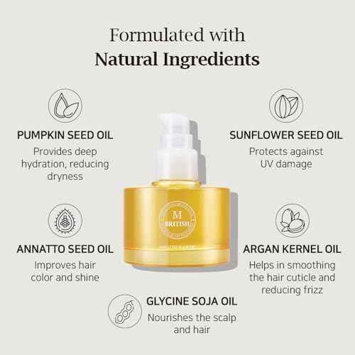 Annatto Hair Oil 4.73 fl. oz ? Frizz-Free Shine, Deep Hydration, Natural Vegan Formula, UV Protection, Salon-Quality for All Hair Types
