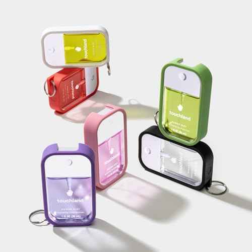 Touchland Hand Sanitizer Mist Case TRIO SET (White, Pink, Black), Protective and Stylish Hand Sanitizer Spray Accessories, Silicone Cases with Keyring (Set of 3)