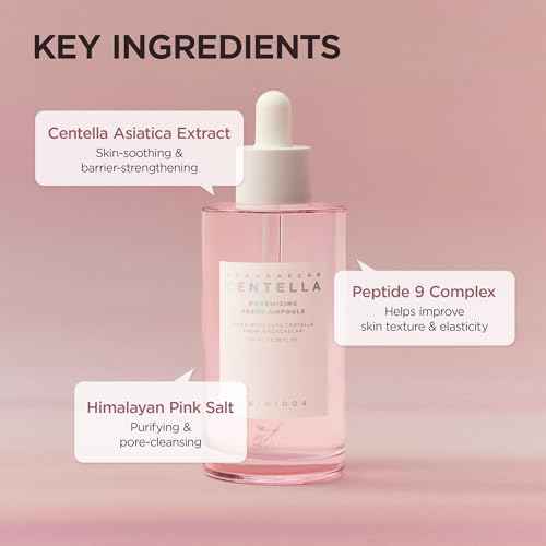 SKIN1004 Centella Poremizing Fresh Ampoule 1.69 fl.oz(50ml) Korean Pink Serum for Enlarged Pores Minimizing with Madagascar Centella and Himalayan Pink Salt, Hydrating Facial Serum, Korean Skincare