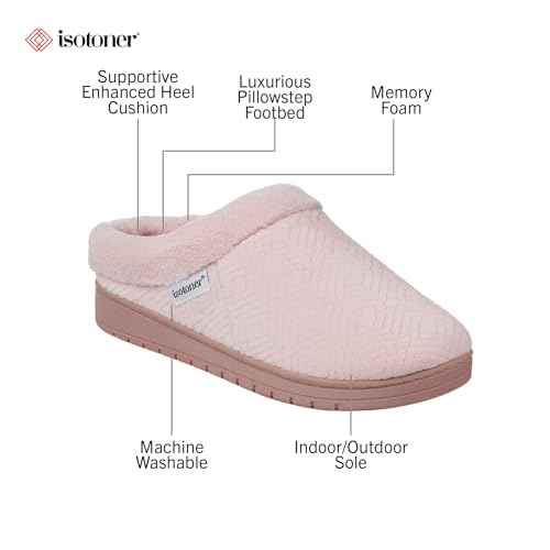 isotoner Women's Indoor/Outdoor Memory Foam Clog Slippers