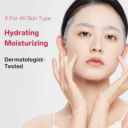 Collagen Face Mask - Hydrating & Moisturizing Sheet Mask with Natural Centella Asiatica for Soothing Skincare, Deeply Nourishing Dry Skin 1-Count