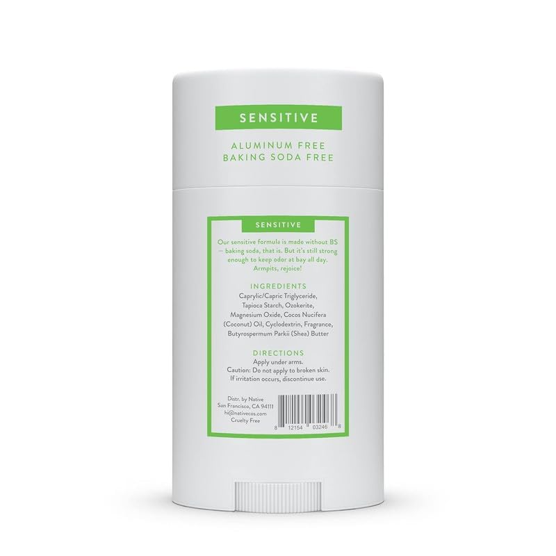 Native Sensitive Deodorant - 72-Hour Odor Control | Aluminum-Free, Naturally Derived Ingredients, Cucumber & Mint