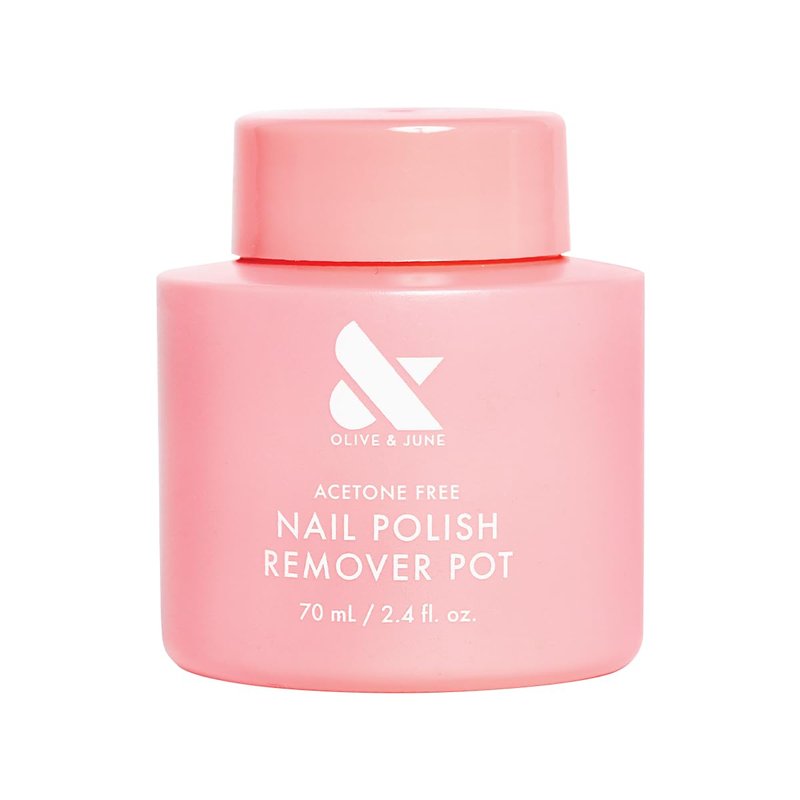 Olive & June Nail Polish Remover Pot - Acetone-Free, No-Mess Formula with Sponge Lid | Vegan & Cruelty-Free | 70mL